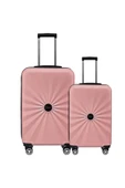 2'li Valiz Seti Polikarbon Orta Boy - Kabin Boy Valiz Rose 1809 - 1