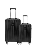 2'li Valiz Seti Polikarbon Orta Boy - Kabin Boy Valiz Parlak Siyah 1810 thumbnail 1