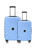 2'li Valiz Seti Polikarbon Büyük Boy - Orta Boy Valiz Mavi 1809 thumbnail 1