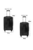 2'li Valiz Seti Polikarbon Büyük Boy – Orta Boy Valiz Parlak Siyah 1810 thumbnail 2