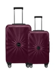 2'li Valiz Seti Polikarbon Büyük Boy – Orta Boy Valiz Bordo 1809 thumbnail 1
