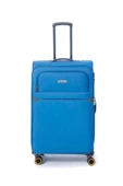 Pierre Cardin Ultra Light Hafif Lüx Kumaş Büyük Boy Valiz Mavi 04PC6000 - 1
