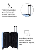 2'li Valiz Seti Polikarbon Büyük Boy - Orta Boy Valiz Mavi 1809 thumbnail 4
