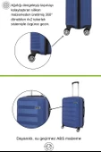 Orta Boy Valiz 4x2 Teker Mavi 1451 thumbnail 3