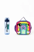 Benetton Gökkuşağı Desenli Okul Seti(Beslenme, Mavi Matara) thumbnail 1