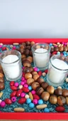 MİNİK SEVİMLİ CAM BARDAK MUM - 1