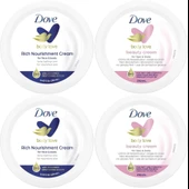 Dove Besleyici El ve Vücut Bakım Kremi 250ML (Rich Nourishment Cream+ Beauty Cream) Karma (4 Lü Set) - 1
