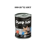 Pure Life Plus Somonlu Yetişkin Kedi Konservesi 400 gr  12 Adet - 1