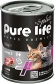 Pure Life Plus Kuzu Etli  Yetişkin Kedi Konservesi 400 gr  12 Adet - 1