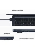 MacBook Air M2 8 GB 512 GB SSD 13.6" MLY43TU/A Gece Yarısı - 7