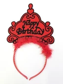 Happy Birthday Yazılı Neon Renk Taç 12 Adet - 2