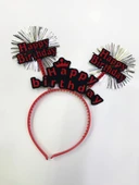Happy Birthday Neon Renk Doğum Günü Tacı 12 Adet - 3