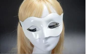 Beyaz Renk Masquerade Kostüm Partisi Venedik Balo Maskesi - 2