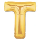T Harf Folyo Balon Altın Renk 40 inç - 1