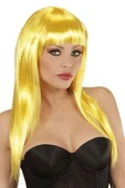 Sarı Renk Uzun Düz Parti Peruğu - 1