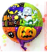 Halloween Örümcekli Kabaklı Folyo Balon 18 inç - 1