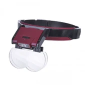 Lens Takmalı 4 Lens Led Lambalı Şapka Tip Büyüteç - 1