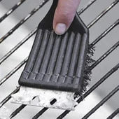 Mangal BBQ Temizlik Fırçası Ergonomik Paslanmaz Çelik Kıllar Mangal Fırçası - 2
