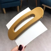 Büyük Boy Klipsli Bayan Saç Tokası Krem Renk - 1