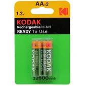 Kodak Şarj Edilebilir Ni-MH AA Pil 2600 mAh (2 Adet) - 1