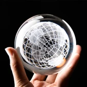 Dünya Plastik altlıklı Işıklı Cam Küre - 1