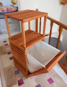Ahşap çamaşır sepeti - 1