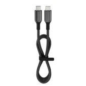 60 Watt 3A Usb-C To Type-C  30CM Hızlı Şarj Kablosu Siyah FC37 - 1