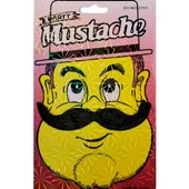 Siyah Renk Gerçekçi Görünümlü Yapışkanlı Parti Bıyığı Takma Tüylü Kabadayı Bıyığı Model 1 - 1