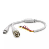 Power Jak Kablo Dc + Bnc 30Cm Beyaz HDX5531 - 1