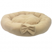 Polar Simit Kedi & Küçük Irk Köpek Yatağı - Bej- 50cm - 1