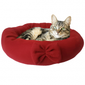 Polar Simit Kedi & Küçük Irk Köpek Yatağı - Kırmızı - 1