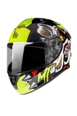 Kask Targo Crazydog Motosiklet Kaskı Siyah Vizörlü - 1