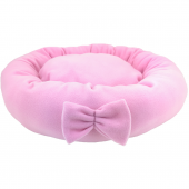 Polar Simit Kedi & Küçük Irk Köpek Yatağı -Pembe - 1