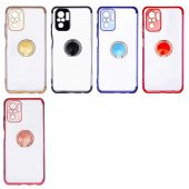 Xiaomi Redmi Note 10S Kılıf Gess Kenarları Renkli Yüzük Aparatlı thumbnail 8