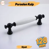 Arnas Porselen Kulp 128 mm Mobilya Çekmece Mutfak Dolabı Dolap Kapak Kulpları Kulb Kulpu Siyah thumbnail 1