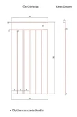 Decocraft Dekoratif Duvar Paneli ( 54 X 105 Cm ) Boyanabilir Ahşap 8 Mm Ham Mdf Duvar Paneli - 8