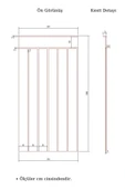 petels Dekoratif Duvar Paneli ( 54 X 105 Cm ) Boyanabilir Ahşap Ham Mdf Duvar Paneli - 3