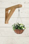 Green Home Desing Decoration Dekoratif Ahşap Askı Çiçek Aparatı - 1