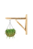 Green Life Design Ahşap Çok Amaçlı Duvar Askısı Çiçek &kuş Kafesi Askısı Pratik Modern Duvar Askılığı - 5
