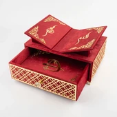 Raşel Kaplama, Çekmeceli Rahleli Kur'an-ı Kerim (Orta Boy, Bordo) - 6