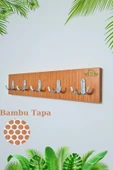 Green Life Design Bambu -Krom Portmanto Duvar Askılığı Modern Elbise Askılığı 5'li Metal Askılıklı - 2