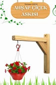 Ramazan Küçük Ahşap Sarkıt Çiçekler Için Kancalı Duvar Askılığı Balkon Askısı Ahşap Çiçeklik - 2