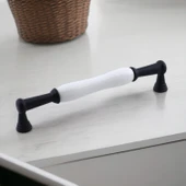 Anav Porselen Kulp 192 mm Mobilya Çekmece Mutfak Dolabı Dolap Kapak Kulpları Kulb Kulpu Siyah thumbnail 2