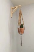 Ramazan Küçük Ahşap Askı Çiçek Aparatı Kancalı Duvara Monte Portatif Çiçek Askısı thumbnail 3