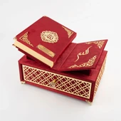 Raşel Kaplama, Çekmeceli Rahleli Kur'an-ı Kerim (Orta Boy, Bordo) - 5