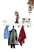 Green Life Design Portmanto Duvar Askılığı Elbise Askılığı Beyaz  Duvar Rafı 80 Cm - 2