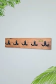Green Life Design Atlantik - Siyah Portmanto Duvar Askılığı Modern Elbise Askılığı 5'li Metal Askılıklı - 3