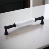 Anav Porselen Kulp 192 mm Mobilya Çekmece Mutfak Dolabı Dolap Kapak Kulpları Kulb Kulpu Siyah thumbnail 9
