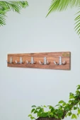 Green Life Design Atlantik - Krom Portmanto Duvar Askılığı Modern Elbise Askılığı 5'li Metal Askılıklı - 1