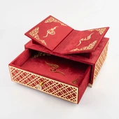 Raşel Kaplama, Çekmeceli Rahleli Kur'an-ı Kerim (Orta Boy, Bordo) - 2